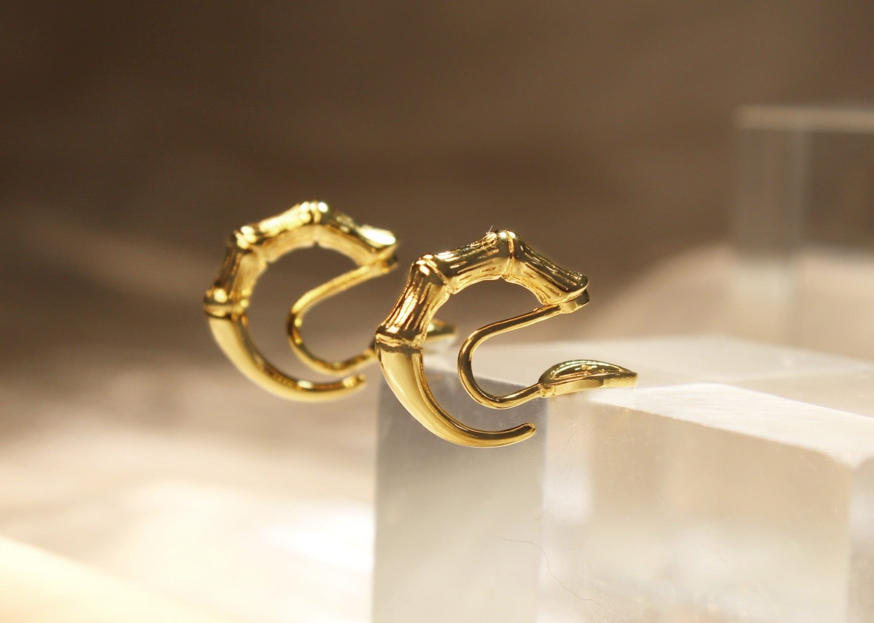 Mini Bamboo Hoop Earrings