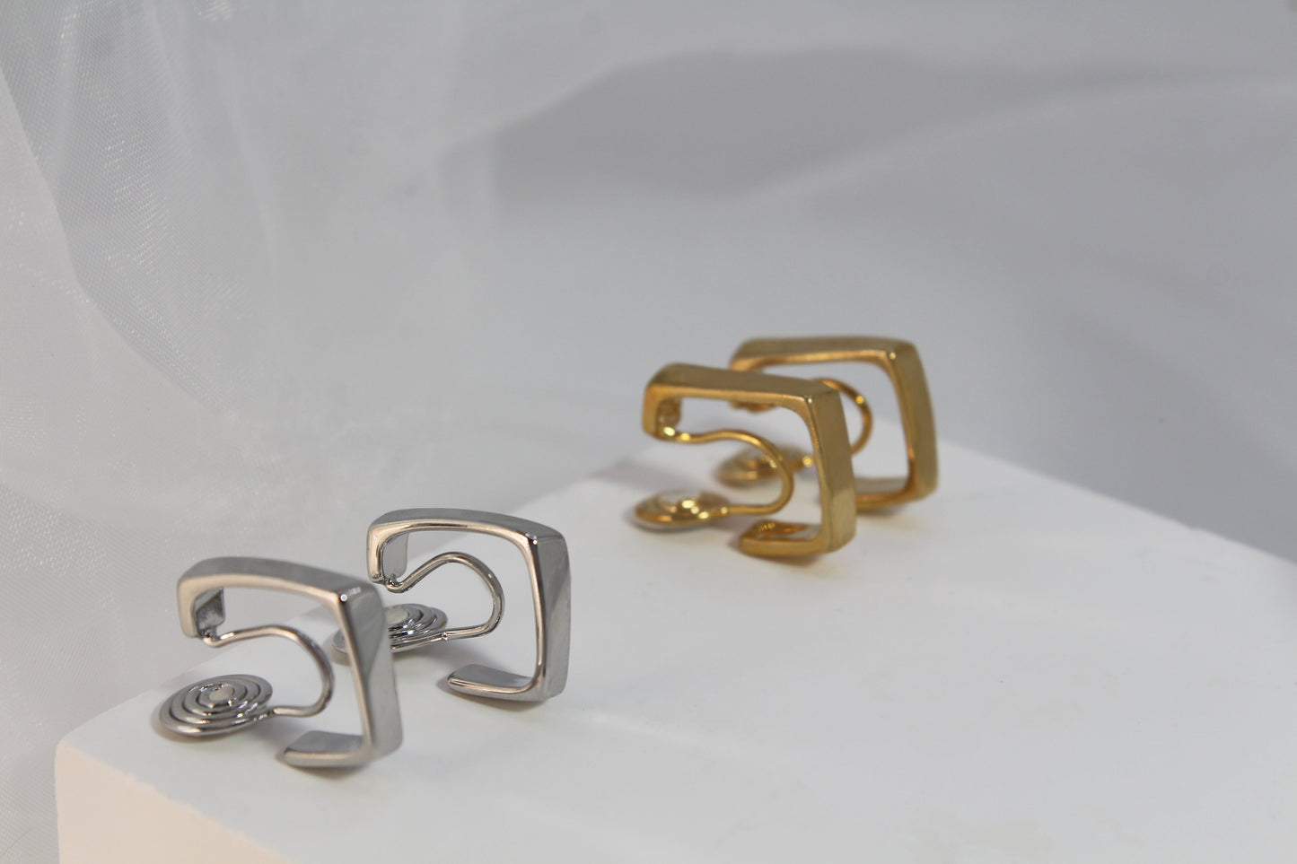 L Shape Huggie Earrings