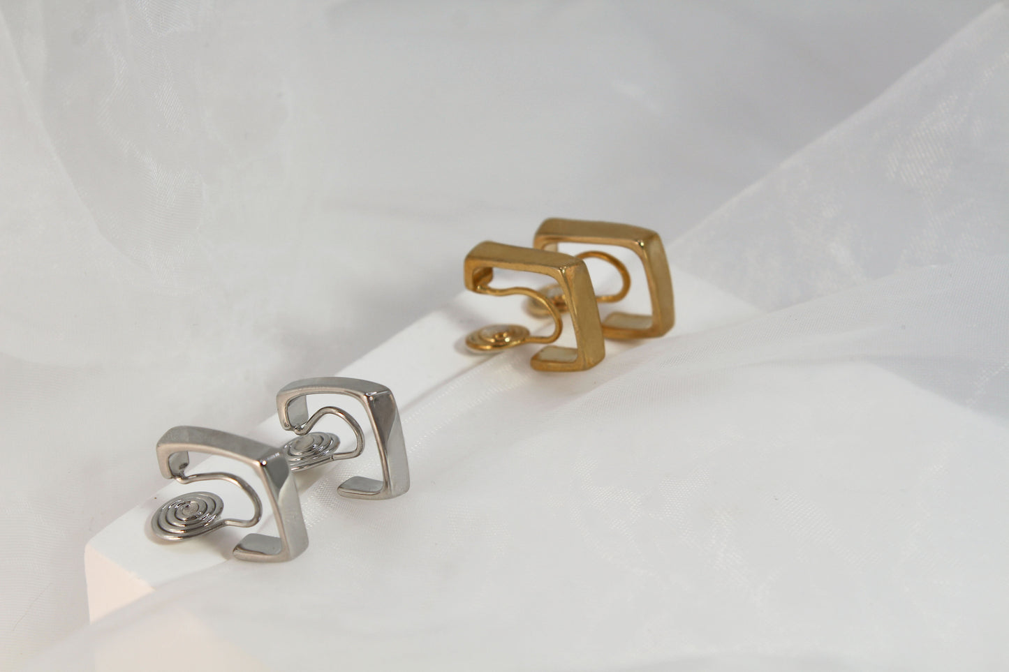 L Shape Huggie Earrings