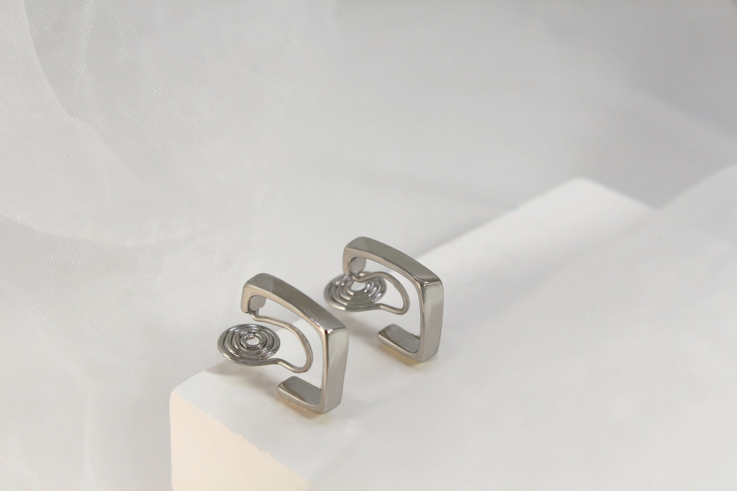 L Shape Huggie Earrings