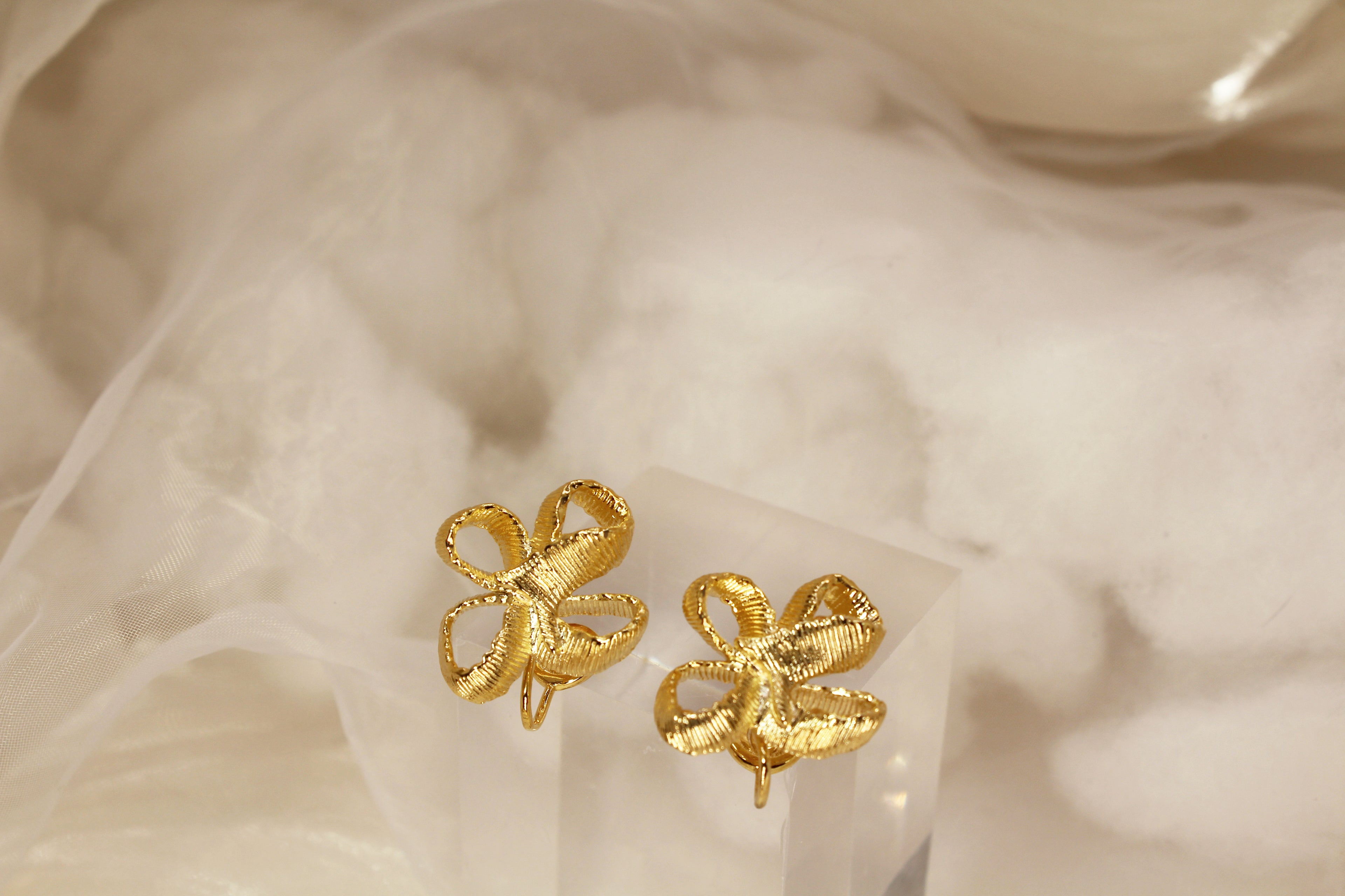 Ribbon Floral Earrings