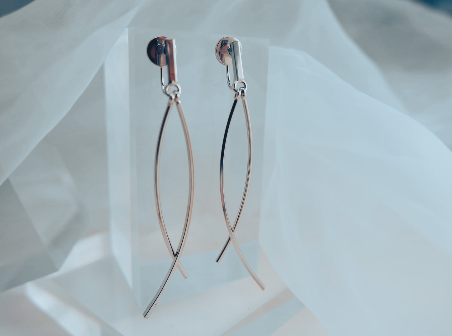 Linear Bar Drop Earrings