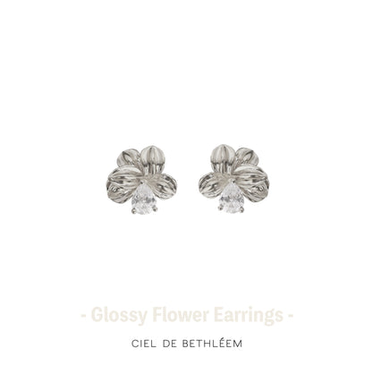 Glossy Flower Earrings