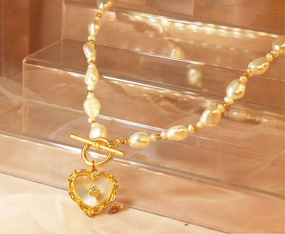 [Pre-order] Keshi Pearl Toggle Necklace - Vintage Lover