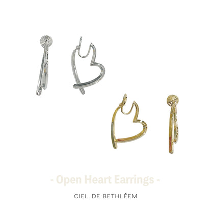 Open Heart Earrings